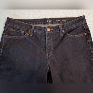 Crown & Ivy Dark Indigo Straight Leg Jeans, Sz 12S